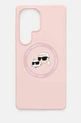 Obal na telefon Karl Lagerfeld Samsung Galaxy S25 Ultra růžová barva, KLHMS25LSKCHTCP