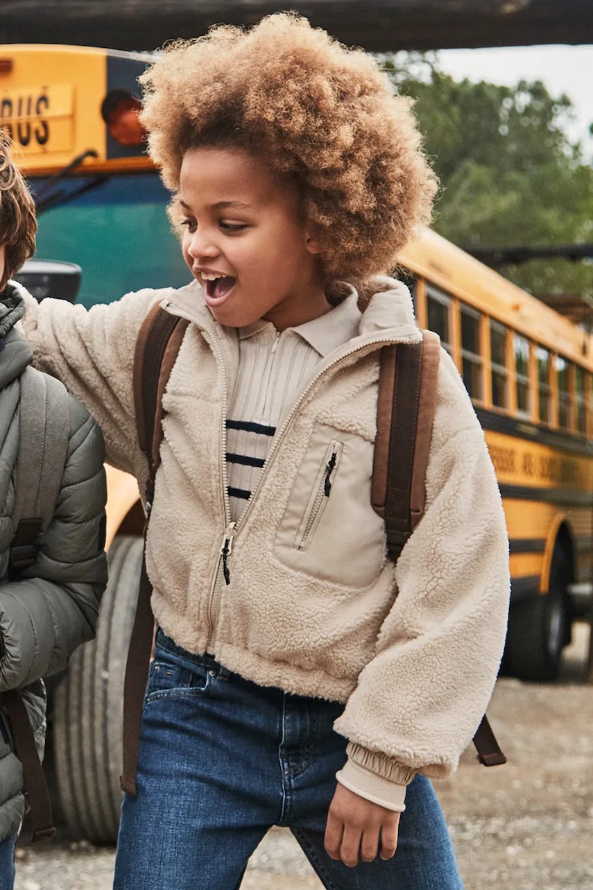 Oboustranná dětská bunda Mayoral béžová barva, 7435