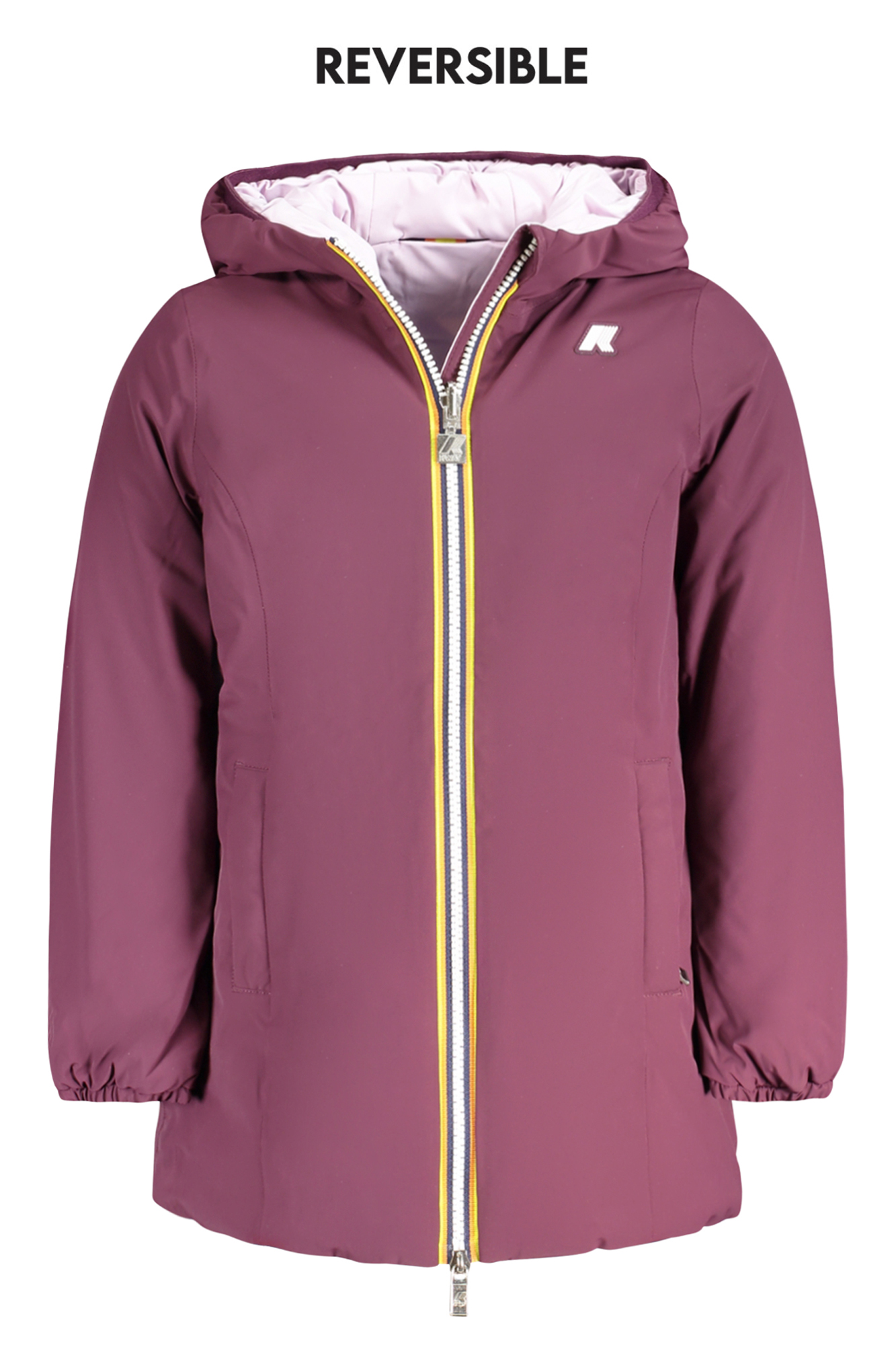Oboustranná dívčí bunda K-WAY fialová