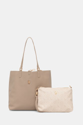 Oboustranná kabelka U.S. Polo Assn. Malibu béžová barva, BEUM08706WVP