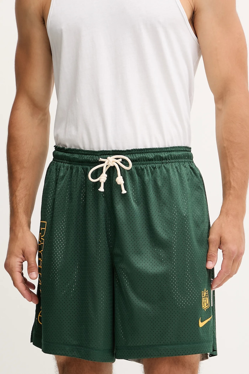 Oboustranné šortky Nike Green Bay Packers pánské, zelená barva, 03BF-039Y-7T-N9J