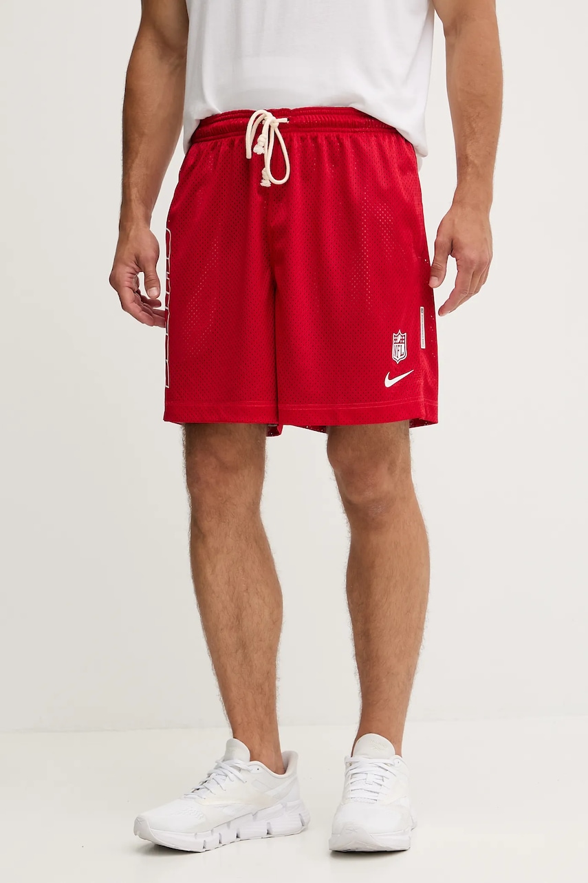 Oboustranné šortky Nike Kansas City Chiefs pánské, červená barva, 03BF-041Y-7G-N9J