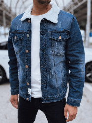 Ocieplana džínová bunda s kožešinou