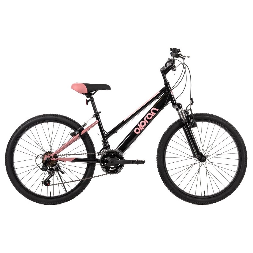 Odlehčené juniorské kolo Olpran Formica ALU 24" - model 2026 15" (135-155 cm) černá/růžová