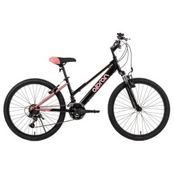 Odlehčené juniorské kolo Olpran Formica ALU 24" - model 2026 15" (135-155 cm) černá/růžová