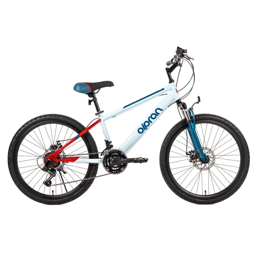 Odlehčené juniorské kolo Olpran Gryllus ALU 24" - model 2026 15" (135-155 cm) červená/bílá