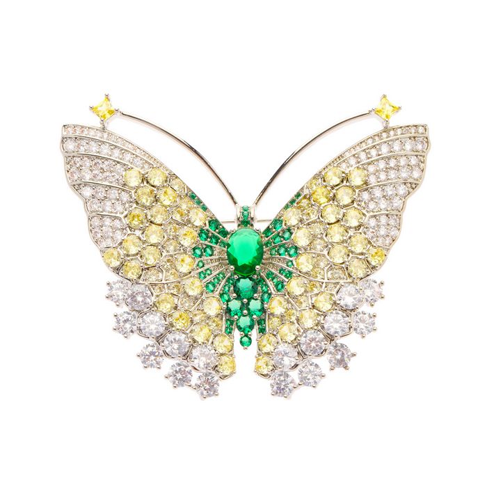 Oliver Weber Zářivá brož s krystaly Motýl Monarch 58058
