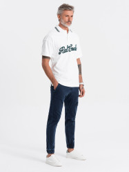Ombre Men's JOGGERS pants with cargo pocket - navy blue