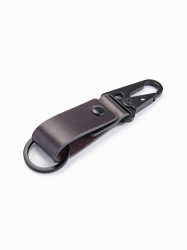 Ombre Men's key ring with snap hook - black