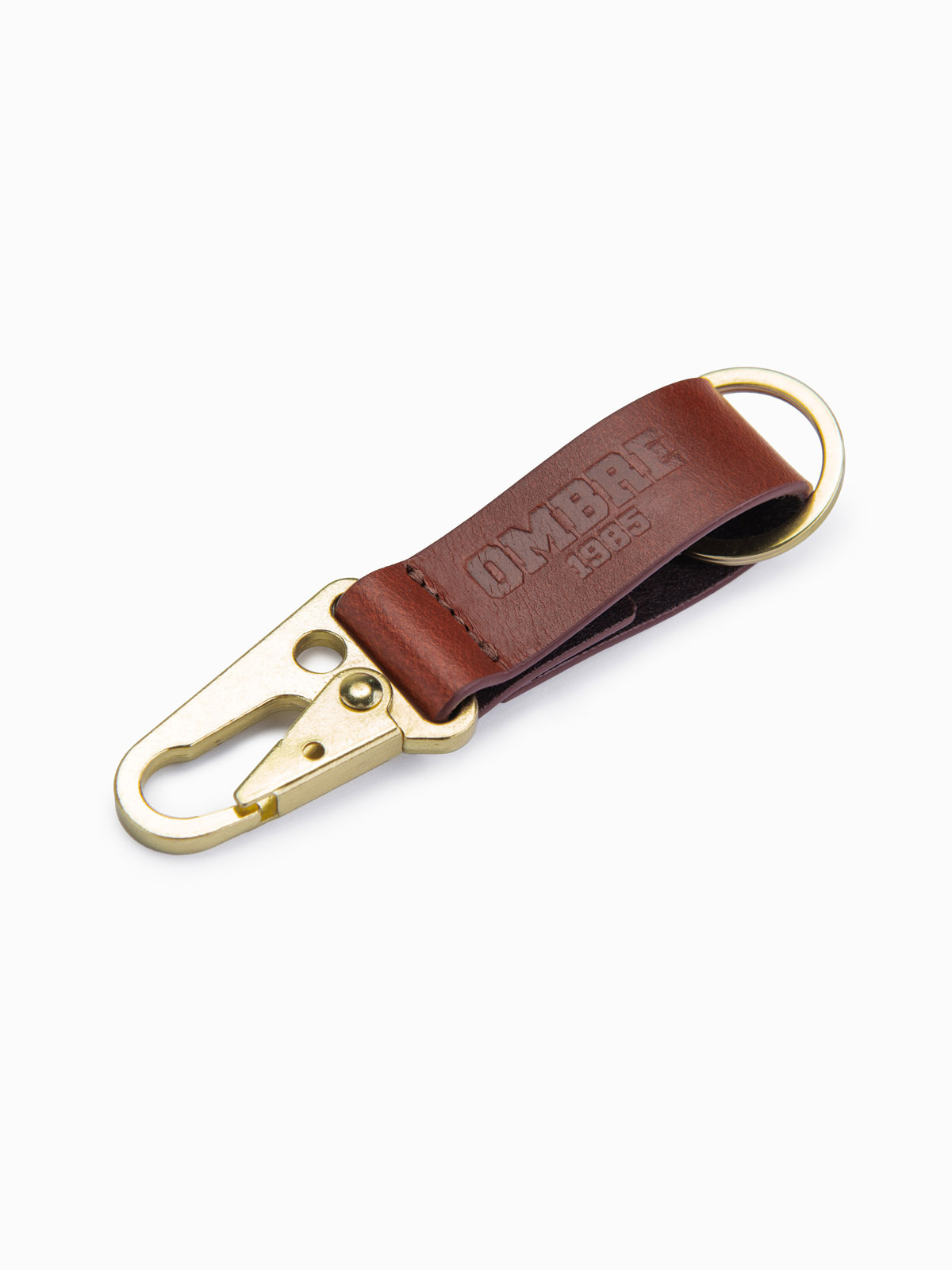 Ombre Men's key ring with snap hook - black