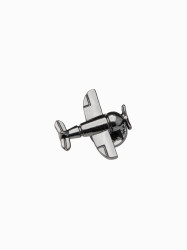 Ombre Metal decorative clothes pin aircraft with propeller - black