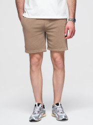 Ombre RELAXED FIT men's athleisure style short sweat shorts - light brown