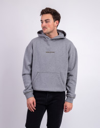 ONE OF XX Grey Melange Embroidered Hoodie Grey Melange S
