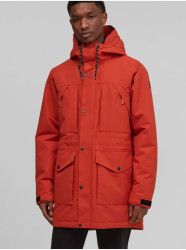 ONeill Cihlová pánská zimní parka s kapucí O'Neill Journey Parka - Pánské