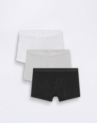 Organic Basics Premium Trunks 3-pack White / Hazy / Black M