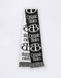 Organic Basics Soft Knit Jacquard Scarf Black