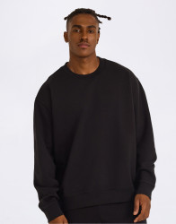 Organic Basics Weekend Boxy Fit Crewneck Sweatshirt Black M