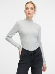 Orsay Šedé dámské tričko s dlouhým rukávem - Dámské