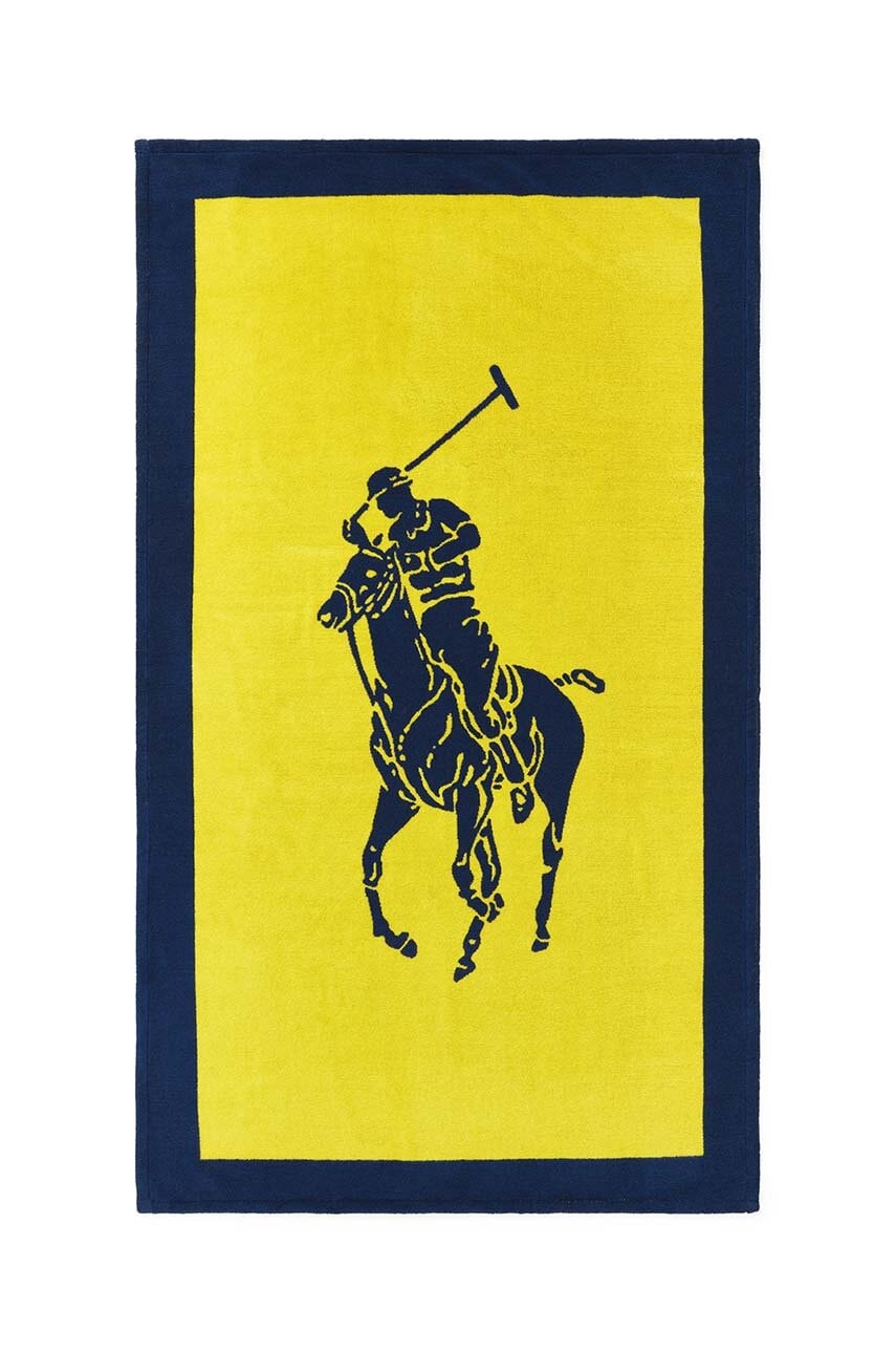 Osuška Ralph Lauren Polo Jacquard Iris Blue / Yellow 100 x 170 cm