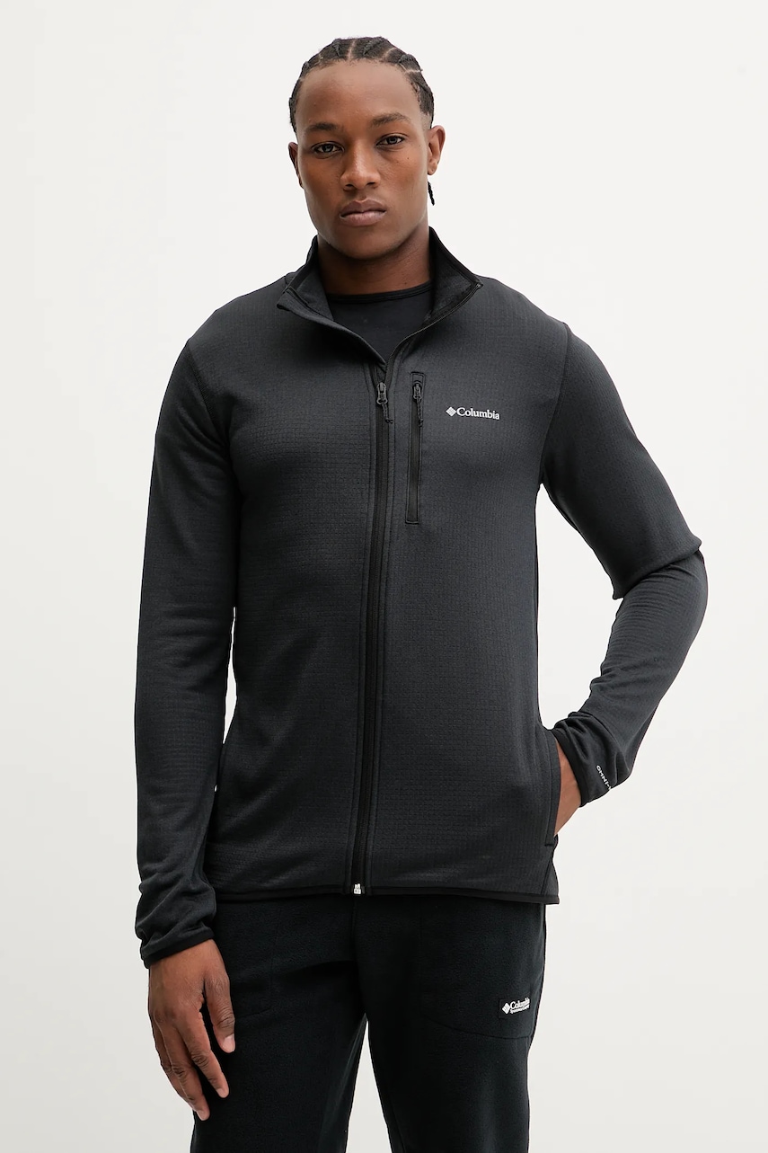 Outdoorová mikina Columbia Essential Hike pánská, černá barva, 2136841