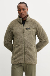 Outdoorová mikina Columbia Rugged Ridge pánská, zelená barva, hladká, 2135481