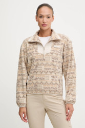 Outdoorová mikina Columbia Sequoia Grove dámská, béžová barva, vzorovaná, 2136204