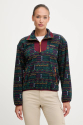 Outdoorová mikina Columbia Sequoia Grove dámská, vínová barva, vzorovaná, 2136204