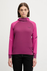 Outdoorová mikina Dynafit Alpine dámská, růžová barva, s kapucí, hladká, 08.0000071989