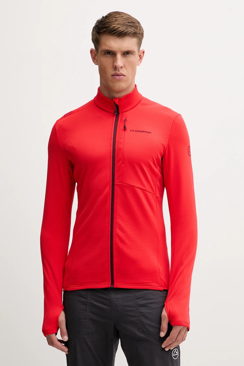 Outdoorová mikina LA Sportiva Chill Thermal pánská, červená barva, hladká, ZASF039