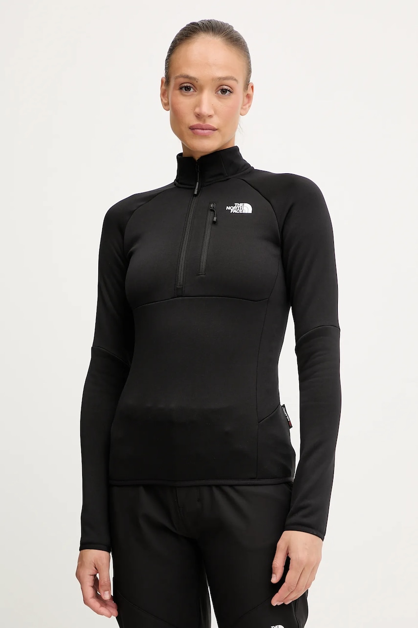 Outdoorová mikina The North Face Meteora dámská, černá barva, hladká, NF0A8E2SJK31