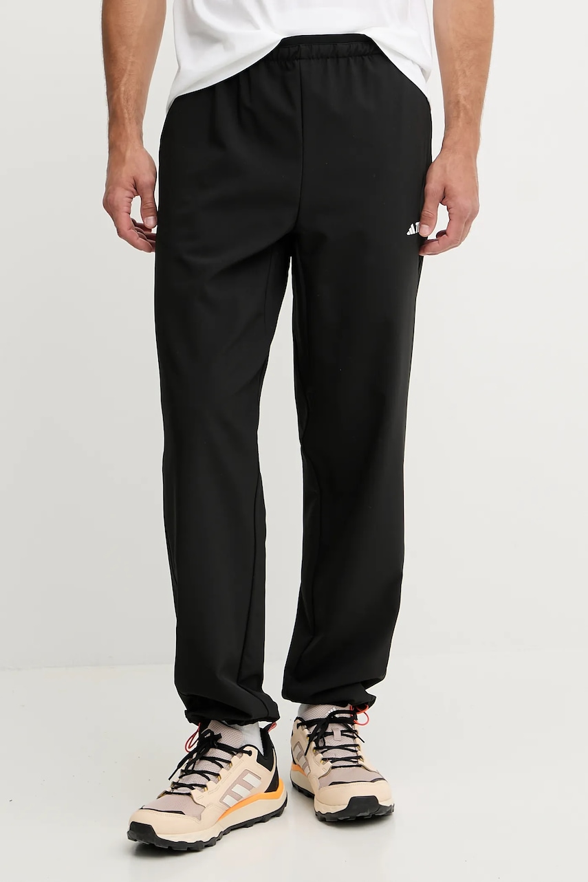 Outdoorové kalhoty adidas TERREX Liteflex pánské, černá barva, JF3709