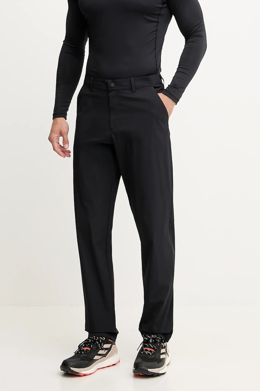 Outdoorové kalhoty Rossignol LYCIAN pánské, černá barva, přiléhavé, RLNMP20