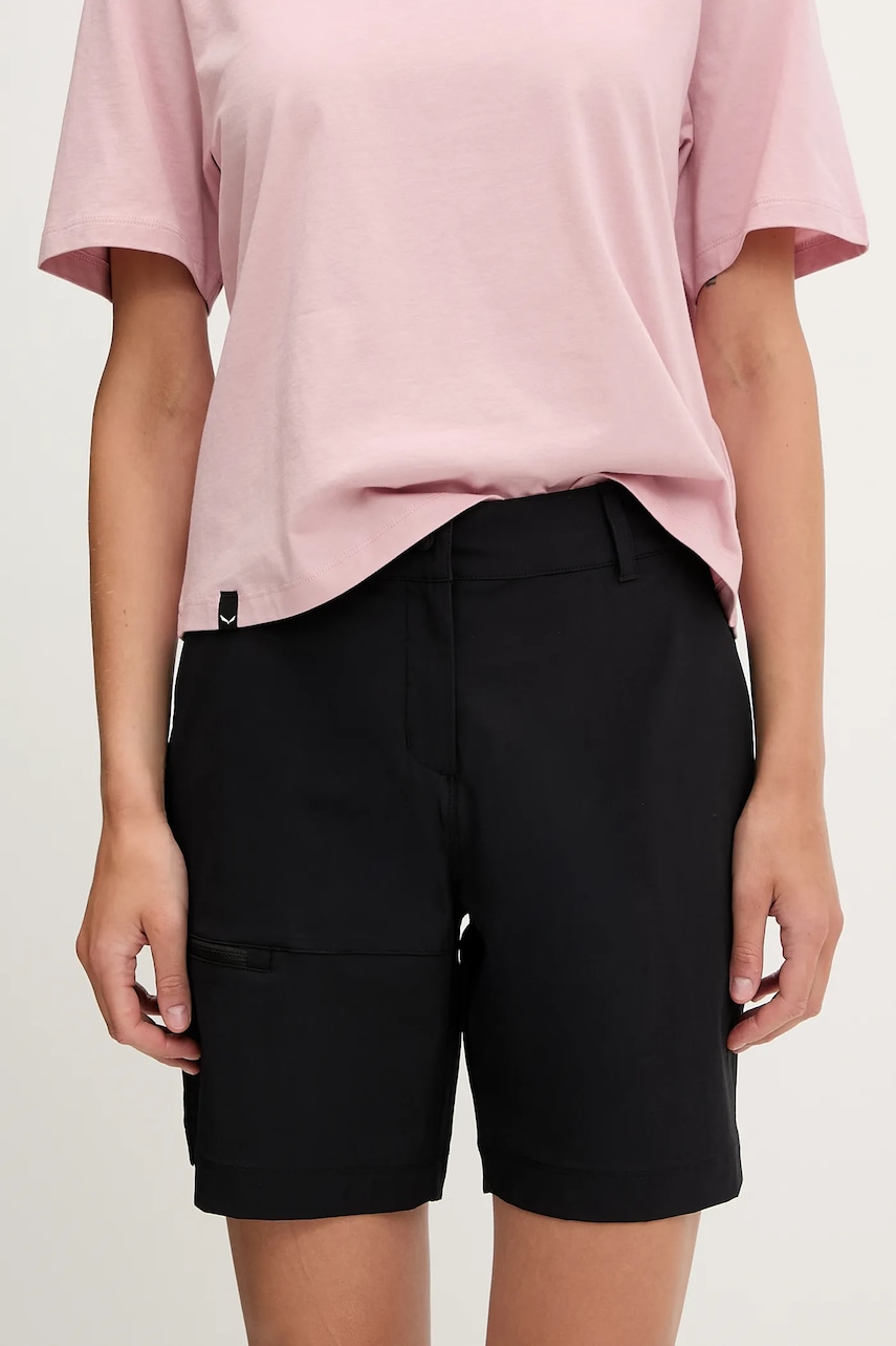 Outdoorové šortky Rossignol LYCIAN dámské, černá barva, high waist, RLNWP17