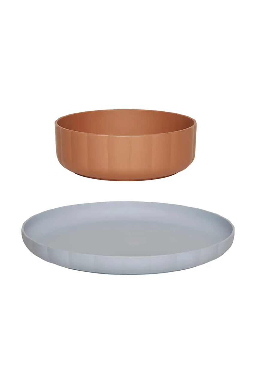 OYOY  Dětský talíř a miska  Pullo 14 / 20 cm