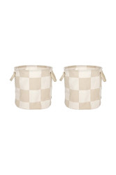 OYOY  Sada úložných košů  Chess 32 x 32 x 32 cm 2-pack