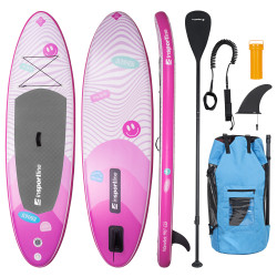Paddleboard s příslušenstvím inSPORTline Wavelet 9'6" růžová