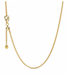Pandora Elegantní pozlacený řetízek Pancer Shine 368638C00-60