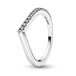 Pandora Jemný stříbrný prsten se zirkony Timeless 192394C01 52 mm