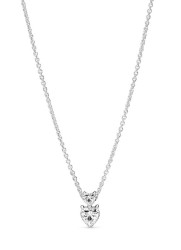 Pandora Něžný stříbrný náhrdelník Dvojité srdce Timeless 391229C01-45