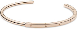 Pandora Pevný otevřený bronzový náramek Pandora Rose 589493C00 17,5 cm