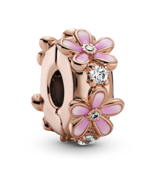 Pandora Pozlacený klip Růžové květy Rose Moments 788809C01