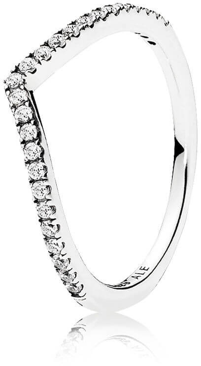 Pandora Třpytivý stříbrný prsten Timeless 196316CZ 50 mm