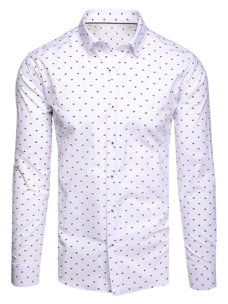 Pánská bílá košile s dlouhým rukávem