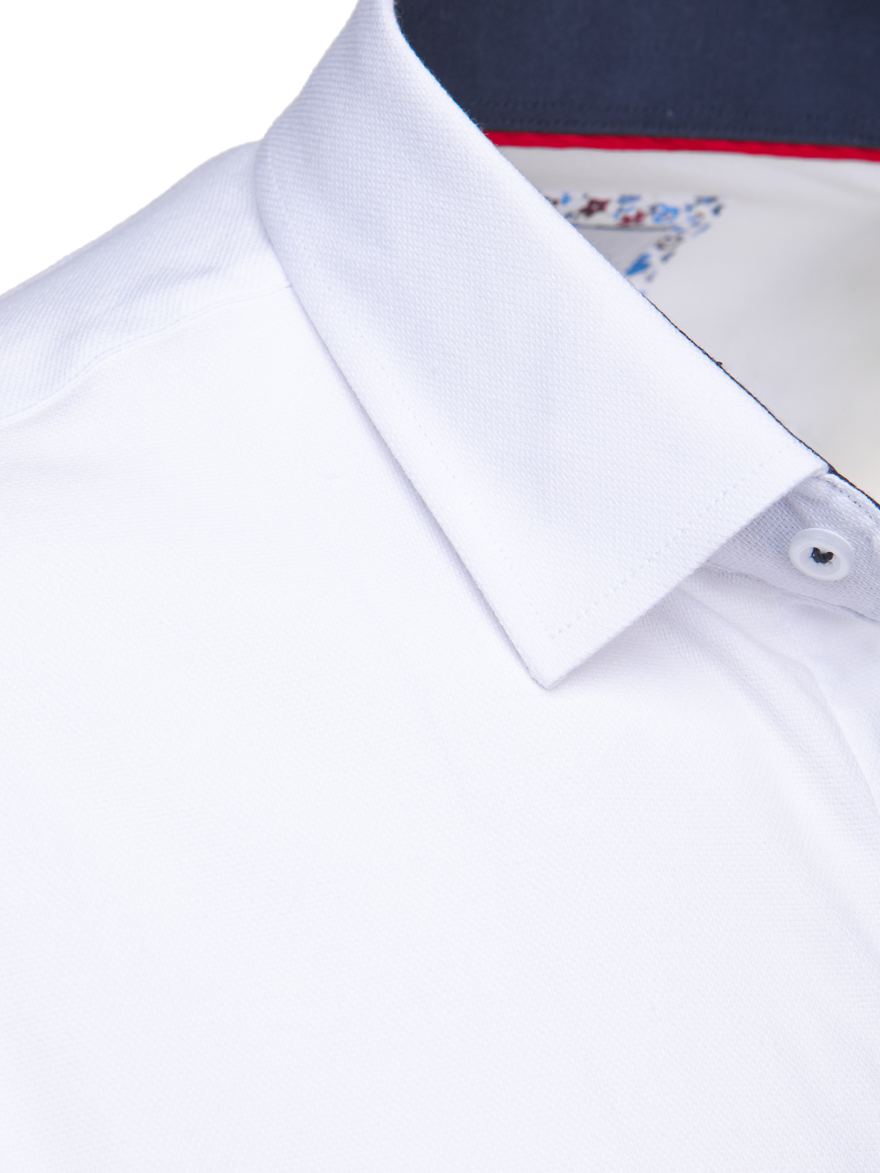 Pánská bílá košile s klasickým límcem