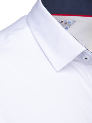 Pánská bílá košile s klasickým límcem