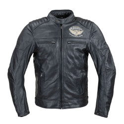Pánská kožená bunda W-TEC Black Heart Wings Leather Jacket černá S
