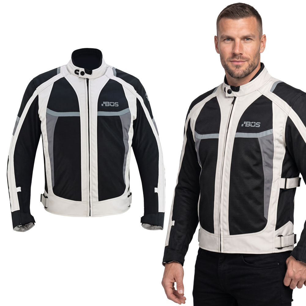 Pánská letní moto bunda BOS Libera Gray M