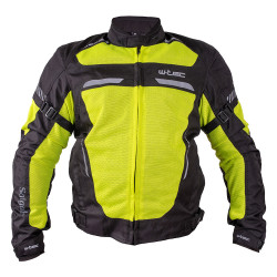 Pánská letní moto bunda W-TEC Saigair Fluo Yellow-Black S