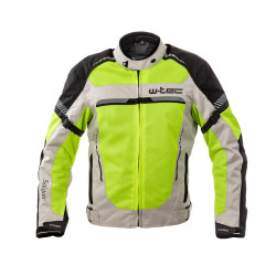 Pánská letní moto bunda W-TEC Saigair Fluo Yellow-Gray S