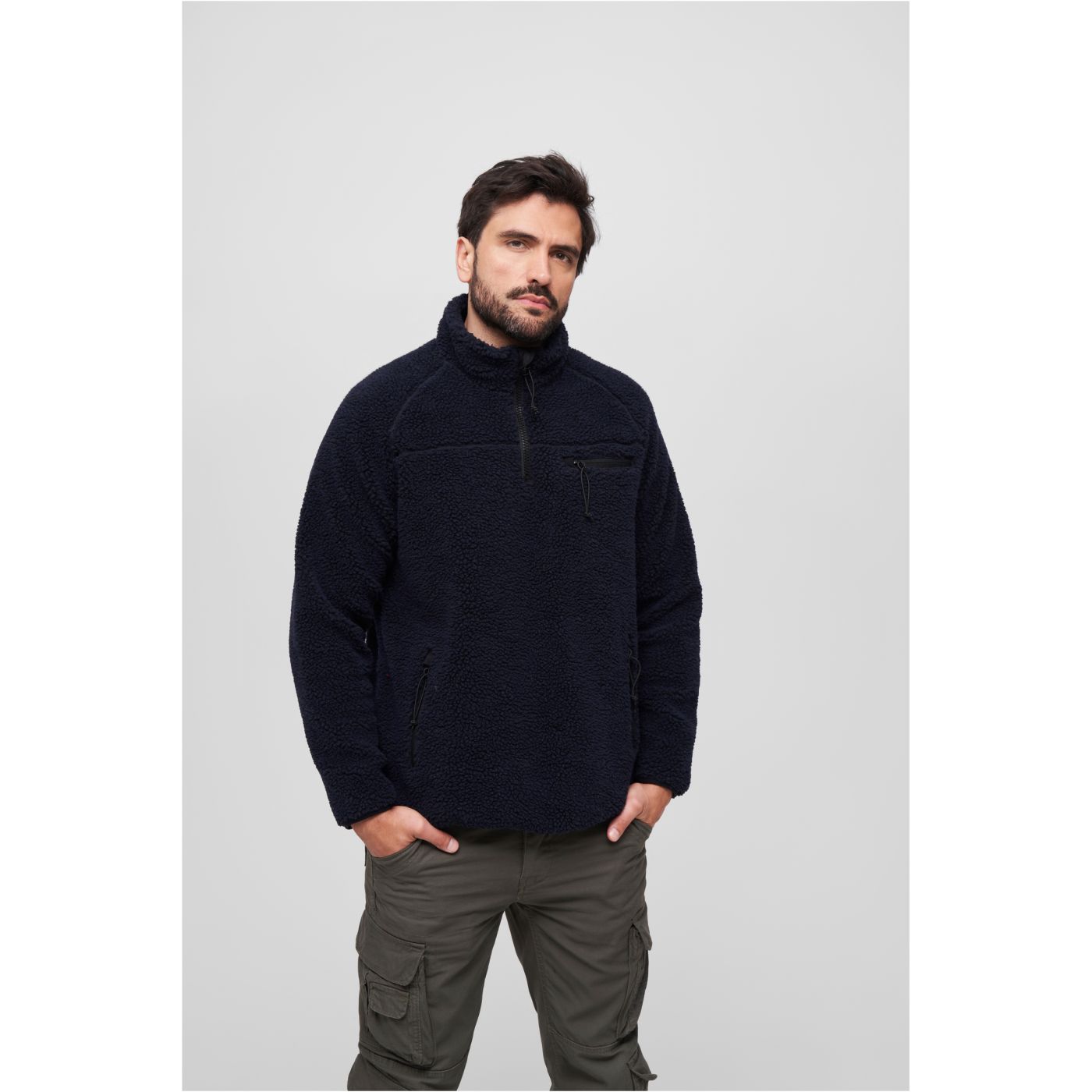 Pánská mikina Brandit Teddyfleece Troyer